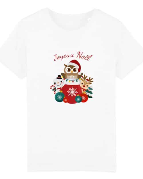 T-shirt enfant Hibou de Noel